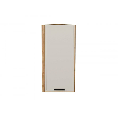 920*300* Шкаф верхний торцевой Фрейм Cream Silk / Дуб Вотан