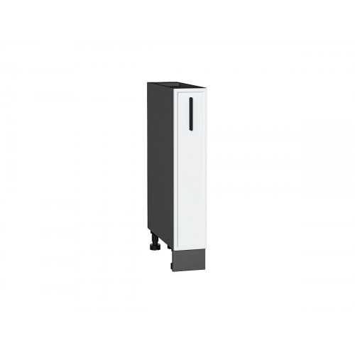 816*150* Шкаф нижний бутылочница Фрейм White Silk / Graphite