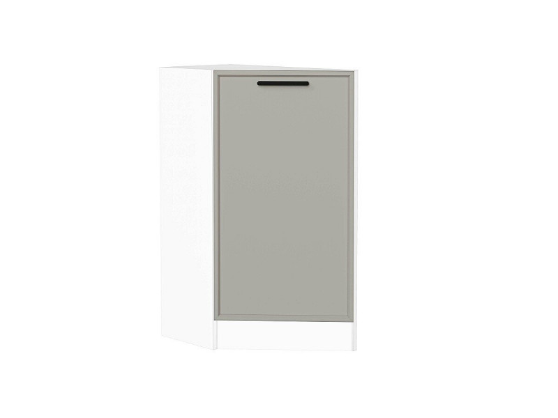 816*296* Шкаф нижний торцевой Фрейм Grey Silk / Белый
