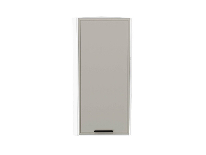 920*300* Шкаф верхний торцевой Фрейм Grey Silk / Белый