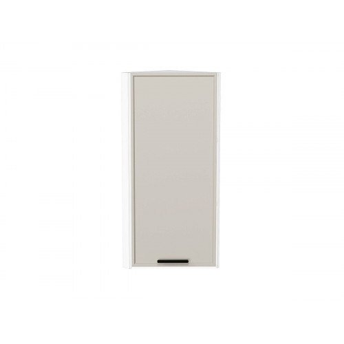 920*300* Шкаф верхний торцевой Фрейм Cream Silk / Белый