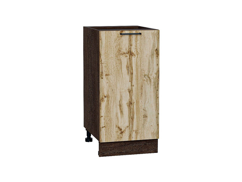 816*400* Шкаф нижний с 1-ой дверцей Флэт Wotan Oak 2S Graphite