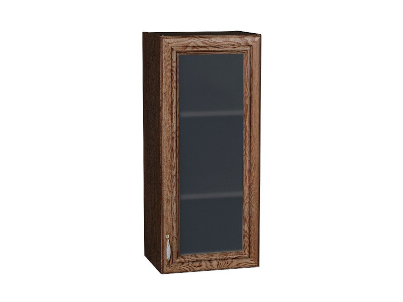 920*400* Шкаф верхний с 1-ой остекленной дверцей Шале Brown Dreamline Graphite