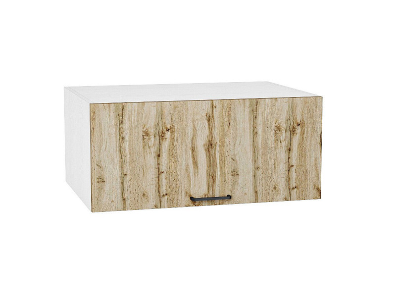 358*800* Шкаф верхний горизонтальный глубокий Флэт Wotan Oak 2S Белый