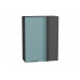 920*700* Шкаф верхний прямой угловой Флэт Grey-green In 2S Graphite