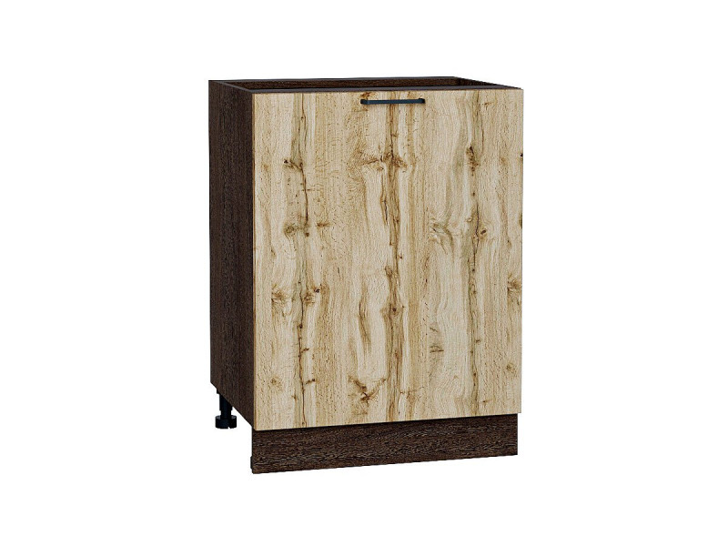 816*600* Шкаф нижний с 1-ой дверцей Флэт Wotan Oak 2S Graphite