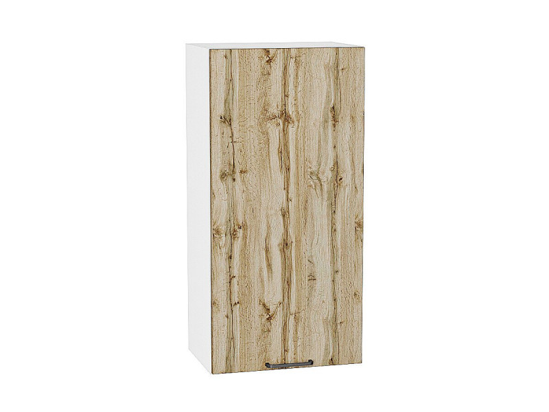 920*450* Шкаф верхний с 1-ой дверцей Флэт Wotan Oak 2S Белый
