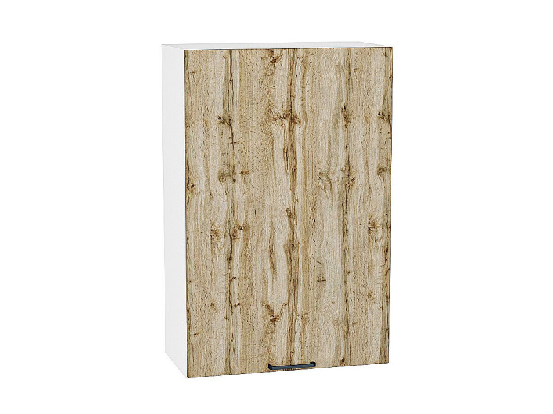 920*600* Шкаф верхний с 1-ой дверцей Флэт Wotan Oak 2S Белый